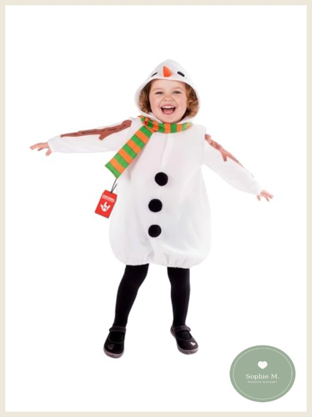 Toddler Snowman Costume Christmas Holiday Costume Kids 3-4 Years 100% Polyester